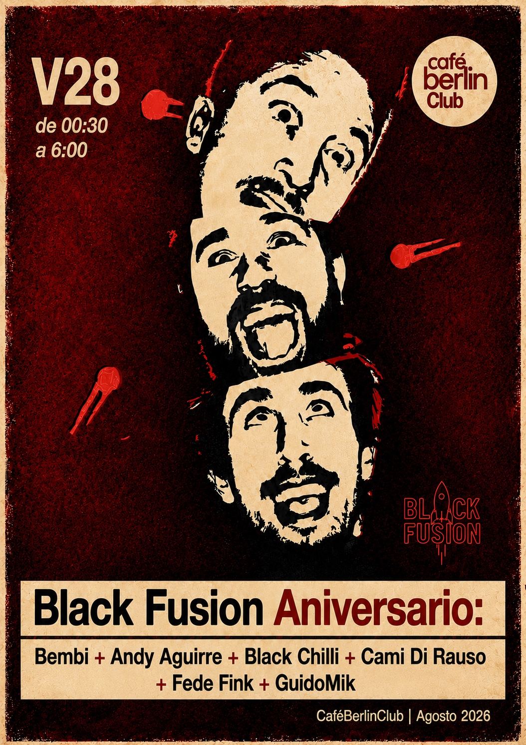Cartel de Aniversario Black Fusion, 28 de agosto de 2026