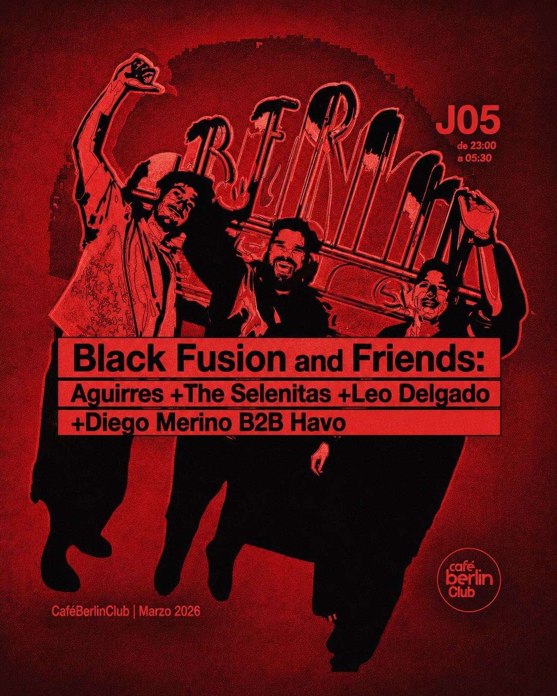 Cartel de Black Fusion & Friends, 5 de marzo de 2026